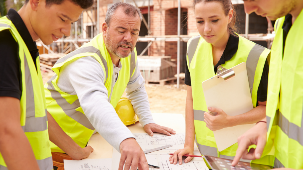 trades man in site